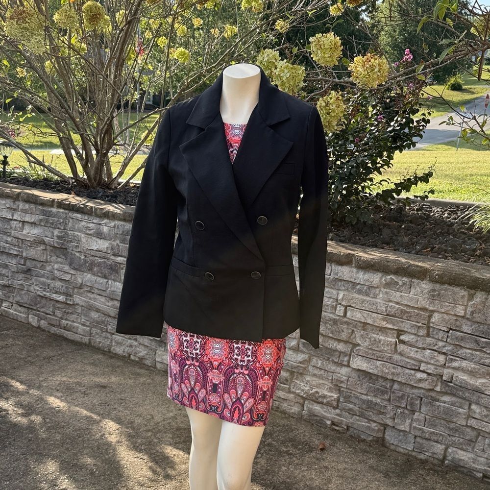 Cabi Elegant Black Double-Breasted Women's Blazer Size 6